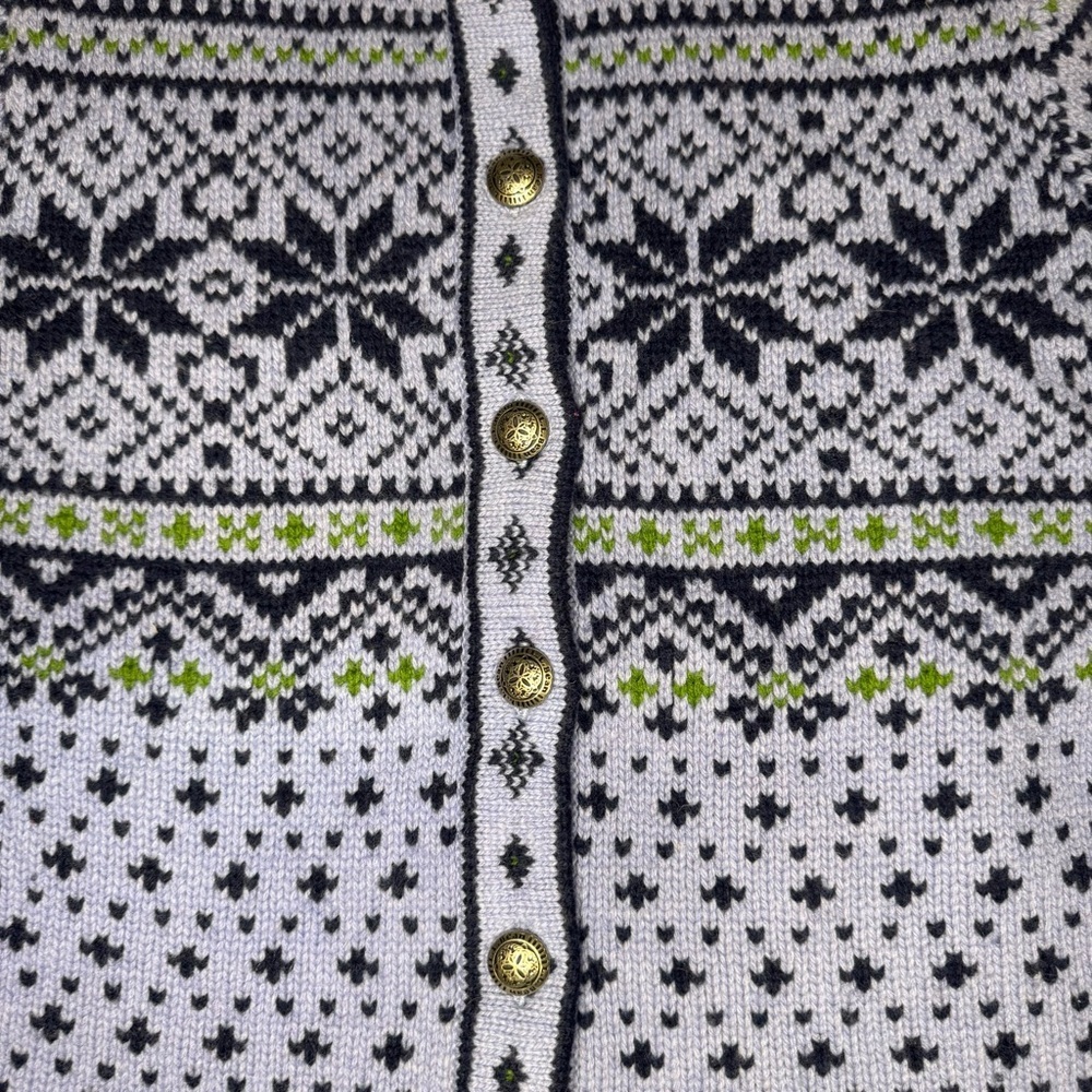 L.L. Bean Fair Isle Cardigan - Picture 4 of 5